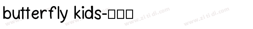 butterfly kids字体转换